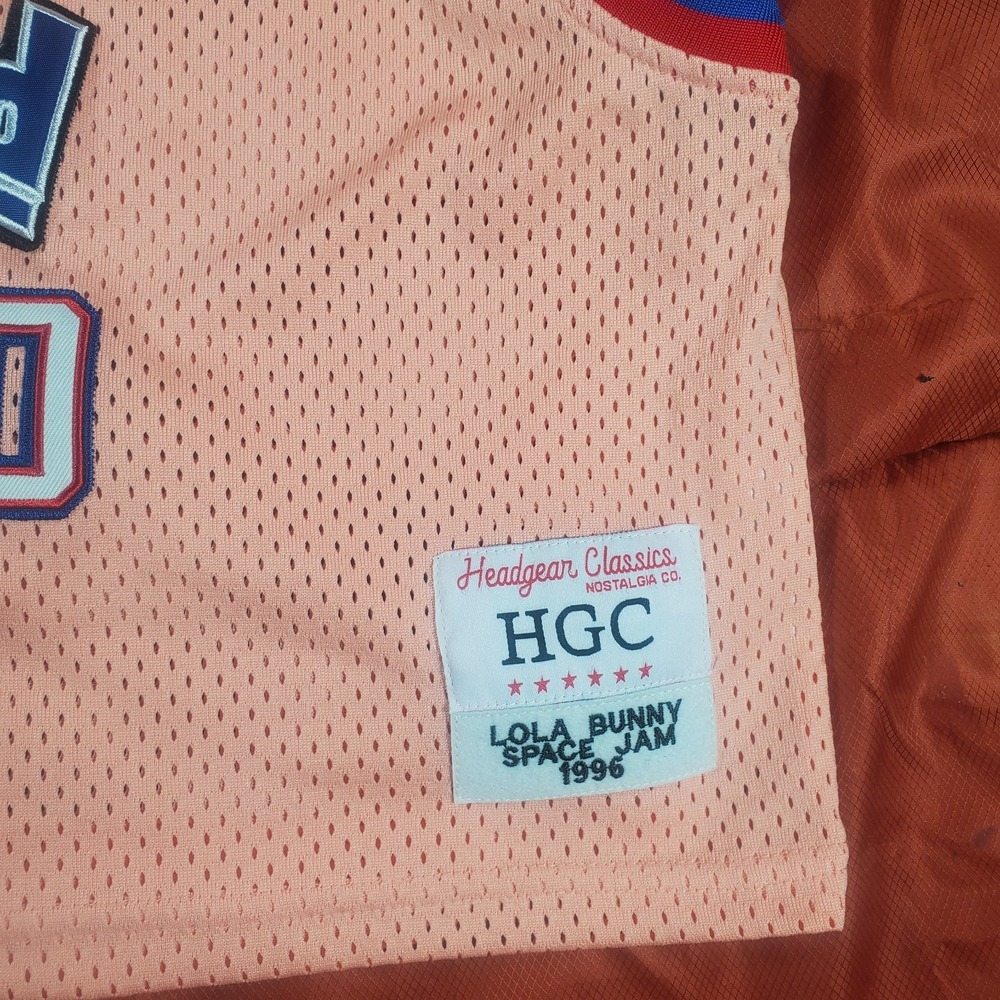 Space Jam Lola Headgear Classics RARE Peach Crop Jersey 2XL #10 Tune Squad EUC - Picture 7 of 13